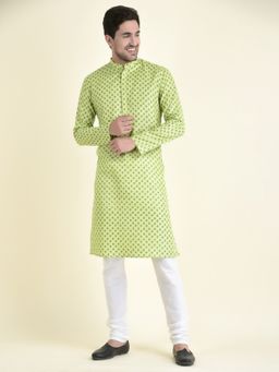 TABARD - Ethnic Wear Kurta for Men In Green (Set of 2)