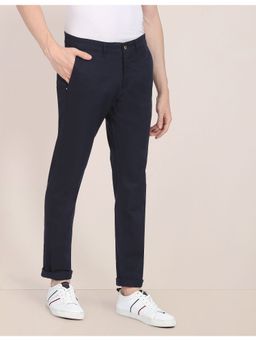 U.S. POLO ASSN. - Solid Twill Casual Trousers Blue