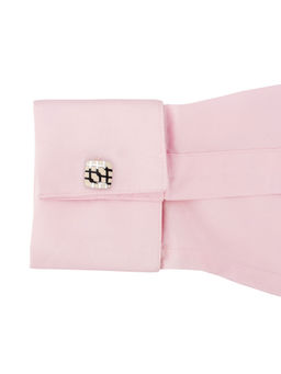 The Tie Hub - Geometric Check White Square Cufflinks