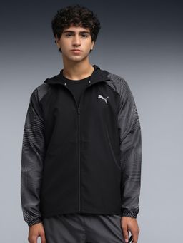 Puma - Black Polyester Printed Jacket