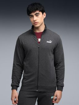 Puma - Grey Cotton Solid Jacket