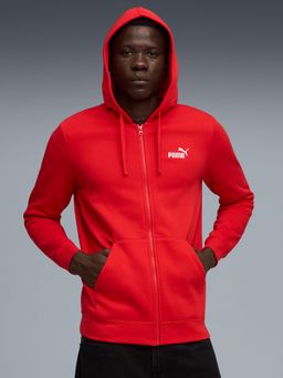 Puma - Red Cotton Solid Hoodie