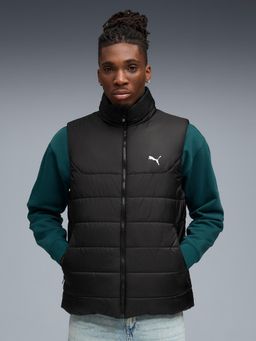 Puma - Black Polyester Solid Puffer Jacket