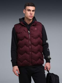 Puma - Red Polyester Solid Puffer Jacket