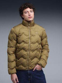 Puma - Brown Polyester Solid Puffer Jacket