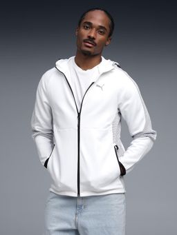 Puma - White Cotton Solid Jacket