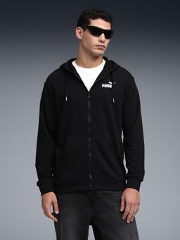 Puma - Black Cotton Solid Hoodie