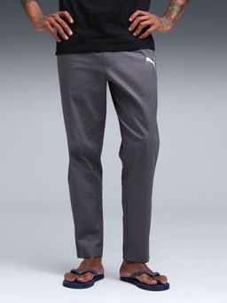 Puma - Grey Cotton Solid Trackpant