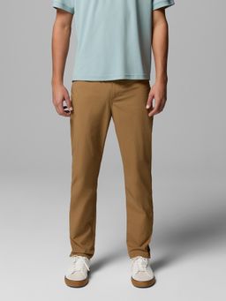 Columbia - Brown Polyester Solid Trouser