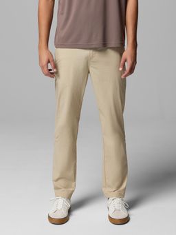 Columbia - Beige Polyester Solid Trouser