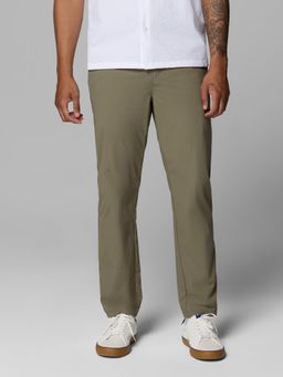 Columbia - Olive Polyester Solid Trouser