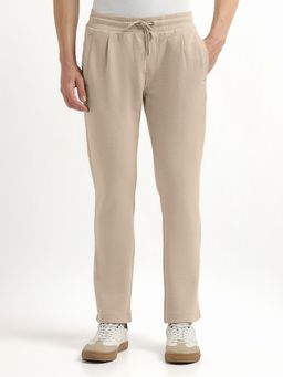 Arrow Sports - Beige Cotton Solid Trouser