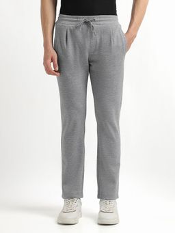 Arrow Sports - Grey Cotton Self Design Trouser