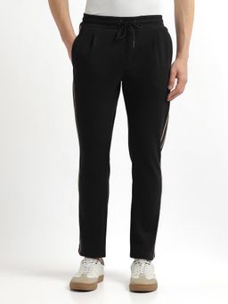 Arrow Sports - Black Cotton Solid Trouser