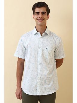 Allen Solly - Blue Cotton Printed Shirt