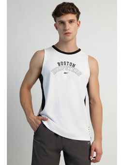 Reebok - White Polyester Typography Tank