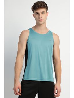 Reebok - Blue Polyester Colorblock Tank