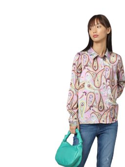 ONLY - Women Paisley Print Purple Shirt
