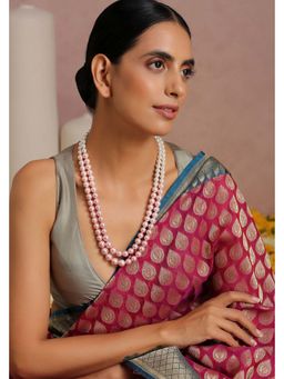 SWABHIMANN - Kristie Pink and White Pearl Layered Necklace