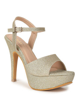 VALIOSAA - Gold Party Embellished Stilettos