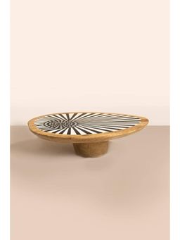 Freedom Tree - Oval Illushion Black And White Sheesham Wooden Center Piece