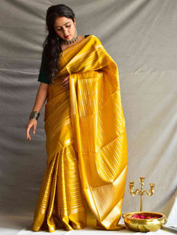Sundarii - Kasturi Chanderi Saree with Unstitched Blouse