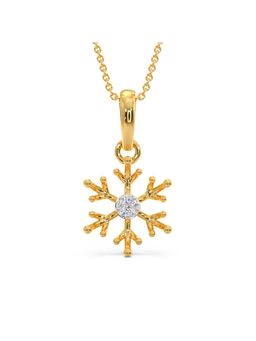 Candere by Kalyan Jewellers - BIS Hallmark 18K Yellow Gold and Certified Diamond Pendant for Women