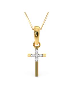 Candere by Kalyan Jewellers - BIS Hallmark 18K Yellow Gold and Certified Diamond Pendant for Women