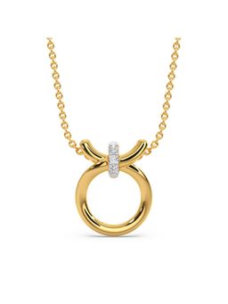 Candere by Kalyan Jewellers - BIS Hallmark 14K Yellow Gold and Certified Diamond Pendant for Women