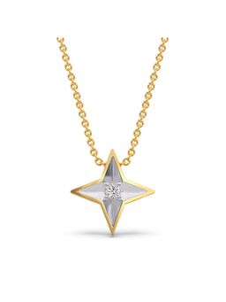 Candere by Kalyan Jewellers - BIS Hallmark 14K Yellow Gold and Certified Diamond Pendant for Women
