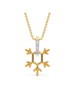 Candere by Kalyan Jewellers - BIS Hallmark 14K Yellow Gold and Certified Diamond Pendant for Women