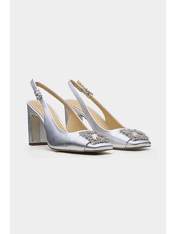 Oroh - Women Silver Sugilite Block Heels