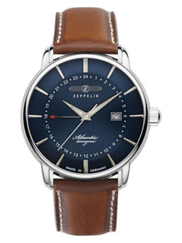 Zeppelin - Atlantic Date GMT Quartz Dial Color Blue Men Watch-84423