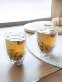 The Better Home - Star Print Cup 350ml Transparent (Set of 2)