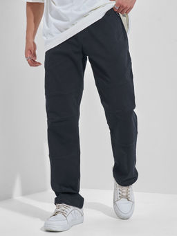 HIGHLANDER - Black Elasticated Relaxed Fit Trouser