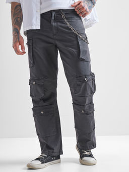 HIGHLANDER - Grey Relaxed Fit Cargo Pant