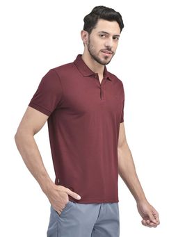 WOODLAND - Dark Maroon Hs Polo T-Shirt for Men