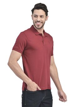WOODLAND - Maroon Hs Polo T-Shirt for Men