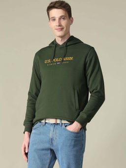 U.S. POLO ASSN. - Solid Dark Olive Mens Sweatshirt