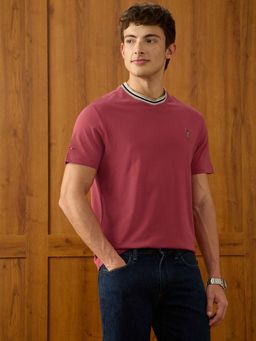 U.S. Polo Assn. Denim Co. - Mens Solid Relaxed Fit Pink T-Shirt