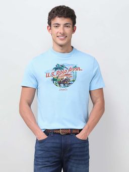 U.S. Polo Assn. Denim Co. - Mens Graphic Brand Printed Regular Fit T-Shirt