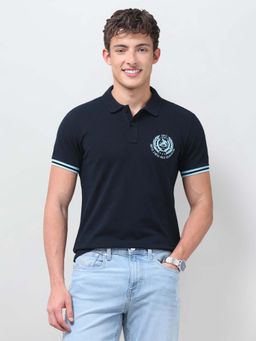 U.S. Polo Assn. Denim Co. - Mens Solid Slim Fit Navy Blue Polo T-Shirt