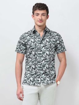 U.S. POLO ASSN. - Mens Floral Printed Satin Shirt