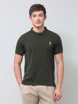 U.S. POLO ASSN. - Mens Solid Slim Fit Polo T-Shirt