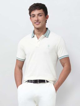 U.S. POLO ASSN. - Mens Solid Regular Fit White Polo T-Shirt