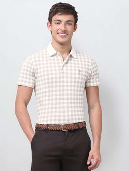 U.S. POLO ASSN. - Mens Checked Slim Fit Polo T-Shirt