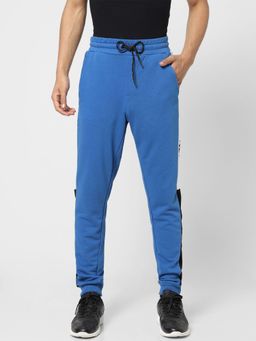 Jack & Jones - Blue Mid Rise Tape Detail Sweatpants