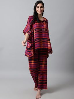 Kanvin - Striped Night Suit (Set of 2)