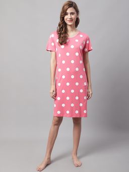 Kanvin - Polka Dots Printed Nightdress