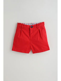 One Friday - Red Regular Solid Shorts